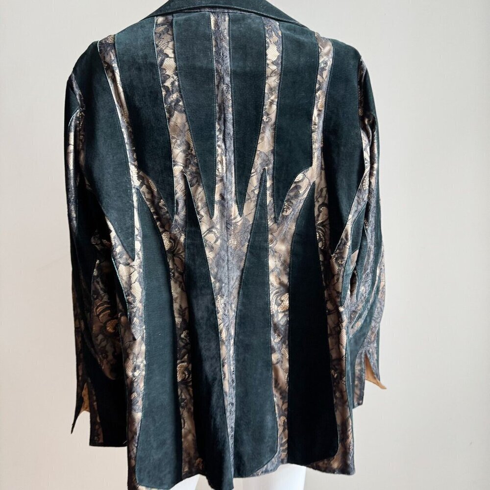 Laura Plus Suede Lace Detail Fitted Jacket 18 - Picture 2 of 7